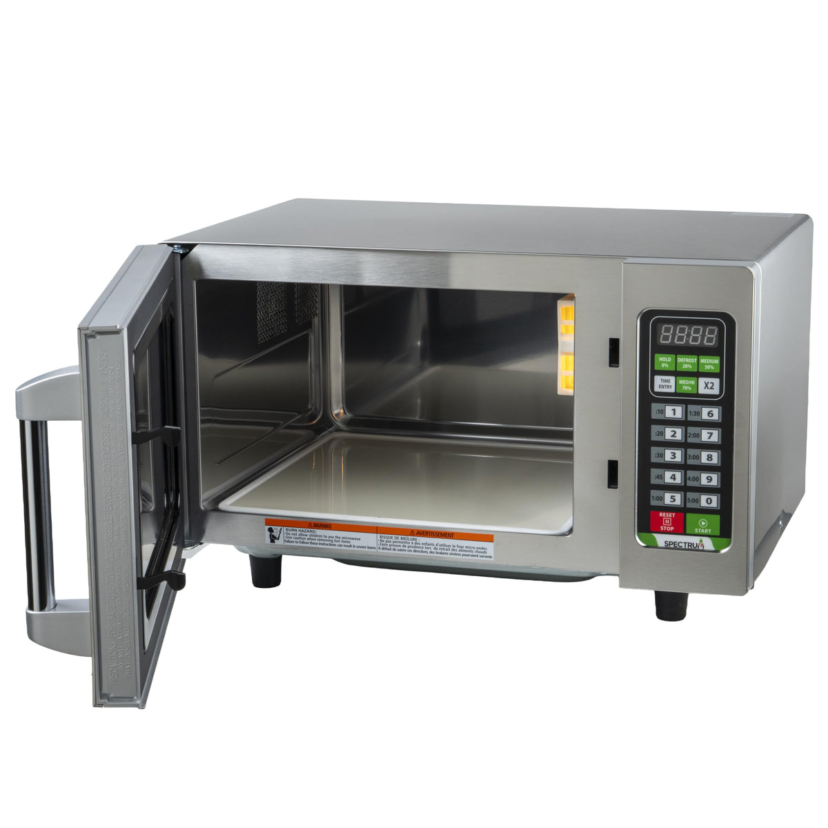 Winco .9 Cubic Feet / 1,000 W (Touch) / Silver Countertop Microwave Ovens