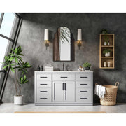 Alden Bathroom Vanity Grey by Lighting Design – Wood, Grey, Model VF29760GR