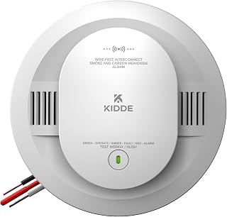Kidde Smoke & CO Detector, Hardwired & AA Battery Backup, 30CUAR-VRF | Wireless Interconnect Capability and Voice Alerts with Smoke and Carbon Monoxide Detection, Ideal for Homes & Apartments