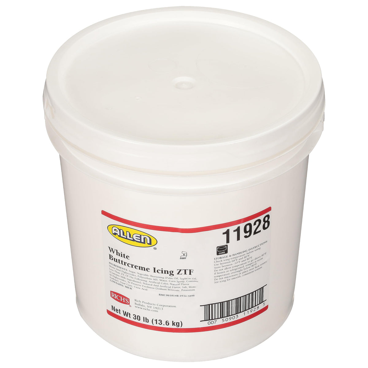 Richs Zero Trans Fat White Icing by Rich's – 30 LB, Model 11928