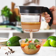 Generic Fat Separator, 4 Cup Bottom Release Strainer, Black