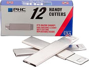 Pacific Handy Cutter Inc. HC100 Handy Box Cutter, Tap Open/Tap Close, 12 per Box, Assorted(Packaging may vary)