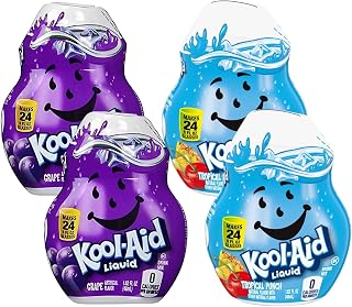 Kool-Aid Liquid Drink Mix Duo for Sugar Free Flavored Hydration, Water Flavoring, Beverage Mixing and Drink Enhancer, Tropical Punch and Grape, 1.62 Fluid Ounce (Variety Pack)