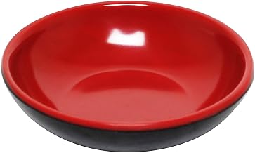 Thunder Group 1 oz, 2 3/4" x 2 3/4", sauce dish, red & black, two tone, comes in dozen