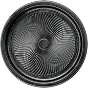 16" Round Black Novaplus Plastic Serving Platter - 36 per case