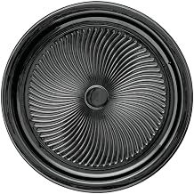 16" Round Black Novaplus Plastic Serving Platter - 36 per case