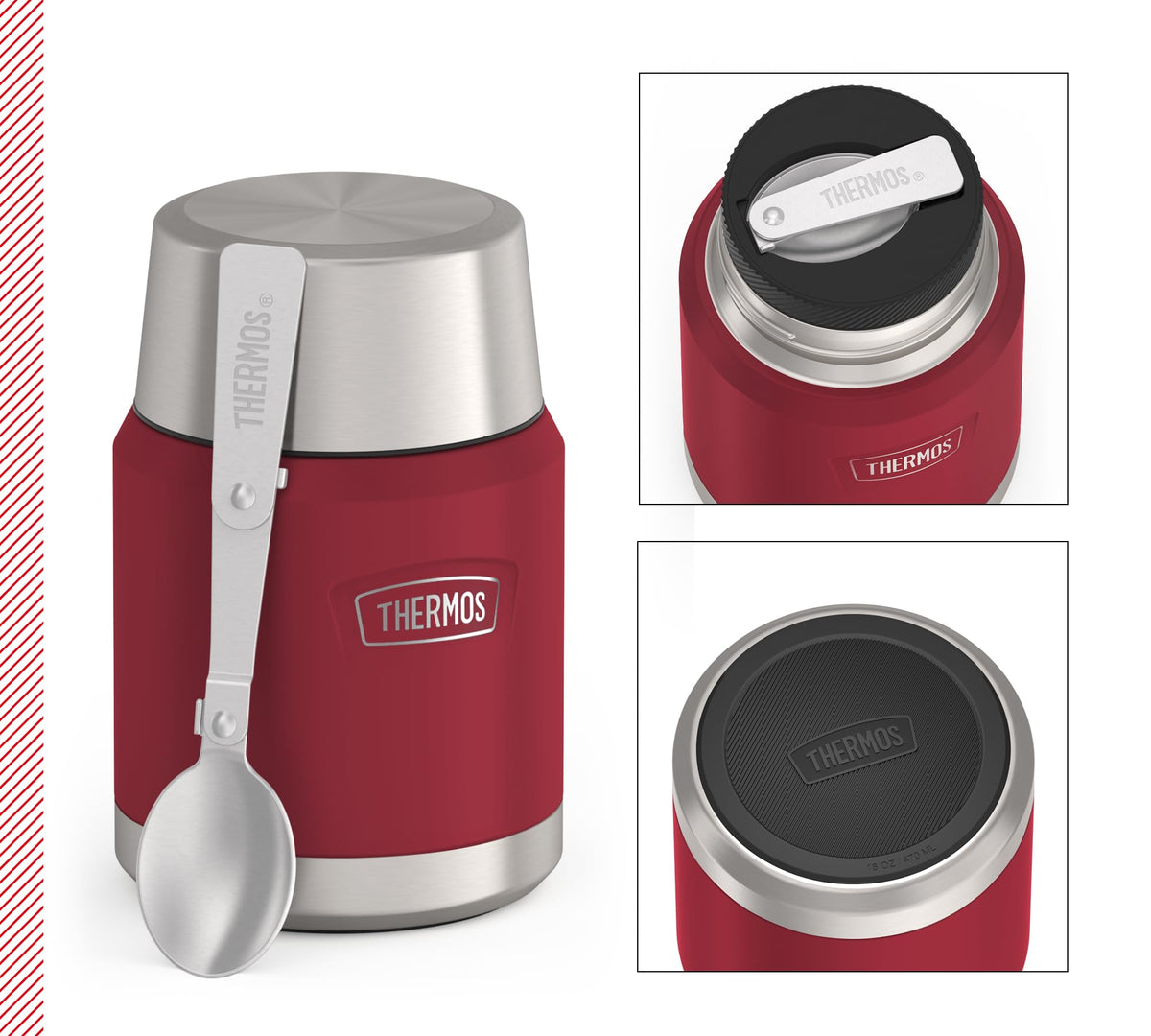 THERMOS Red / Wild Berry Mat / 470 ml / 470.0 milliliters Insulated Food Jars
