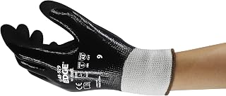 Ansell EDGE 48-929 Abrasion Resistant Medium Duty Work Gloves for Auto, Machinery, Transportation - Size 10, Black (Case of 288)