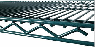 Commercial Green Epoxy Coated Wire Shelving 18 x 48 (4 Shelves) - NSF