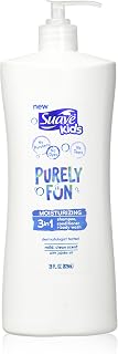 Suave Kids 3-in-1 Shampoo Conditioner Body Wash Makes Bath Time Quick and Easy, Purely Fun Paraben Free and Dermatologist Tested Kids Shampoo 3 in 1 Formula, 28 Fl Oz