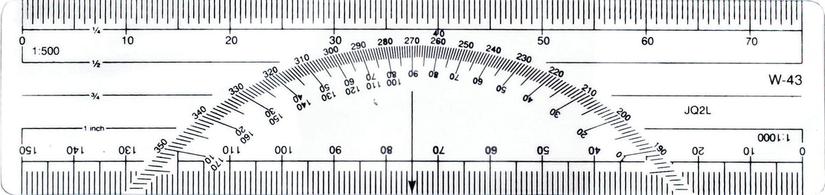6-Inch Metric Protractor Ruler ( BP) by Westcott – Plastic, Clear, Model W-43