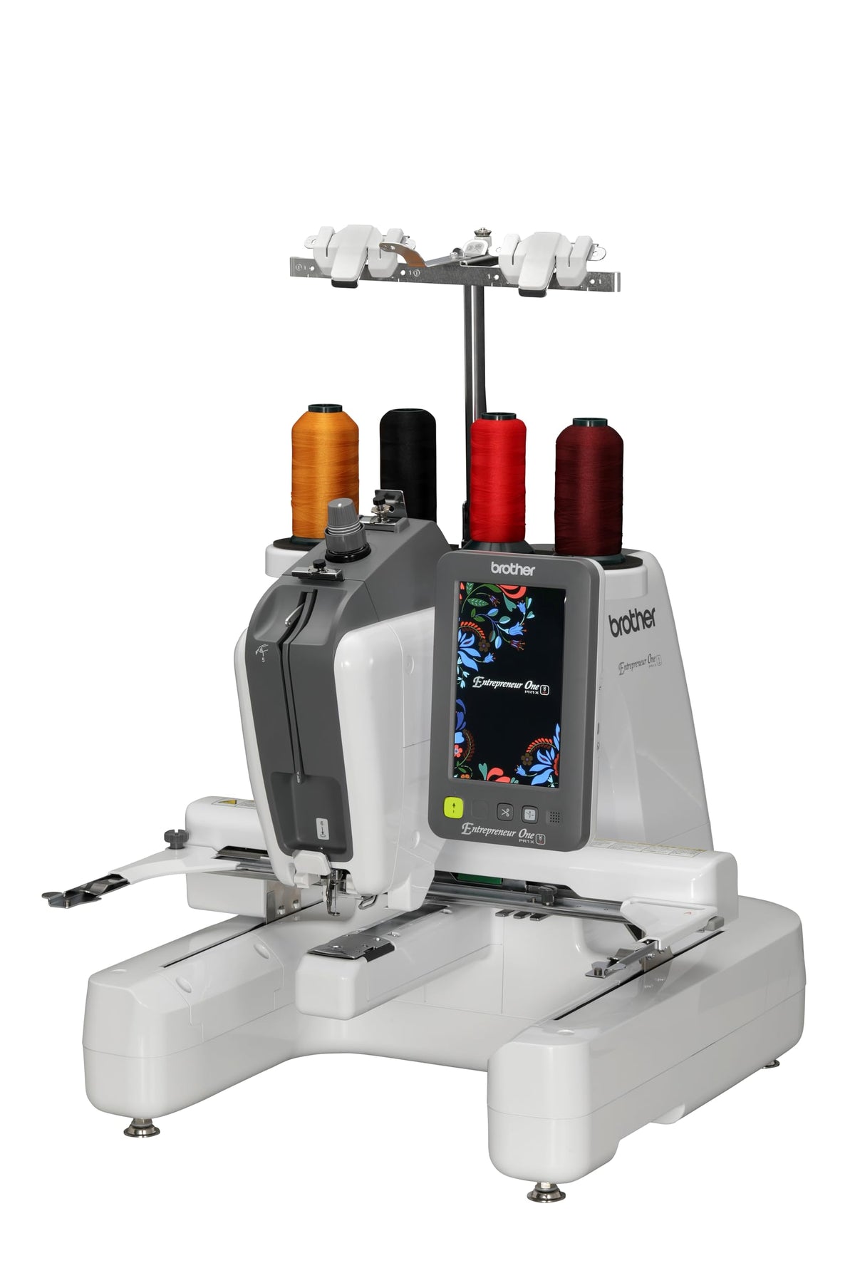 Entrepreneur One Single-Needle Embroidery Machine by Brother – 23.1 x 19.92 x 22.24, Plastic, White, Model PR1X