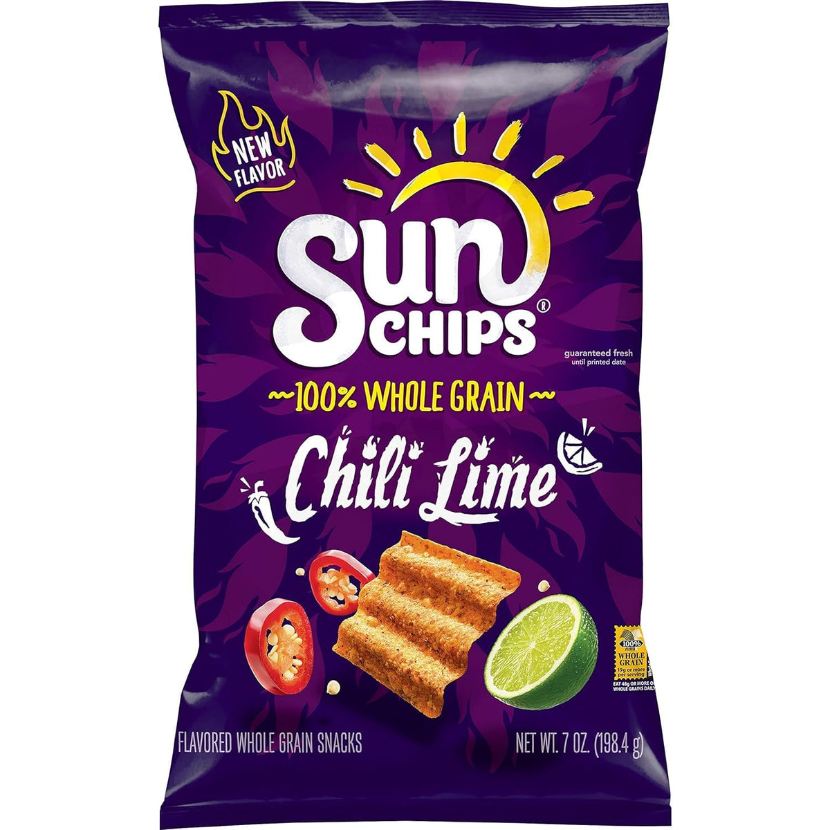 Sunchips Chili Lime Flavored / 7 Ounce (Pack of 1) / 1 Chips & Crisps