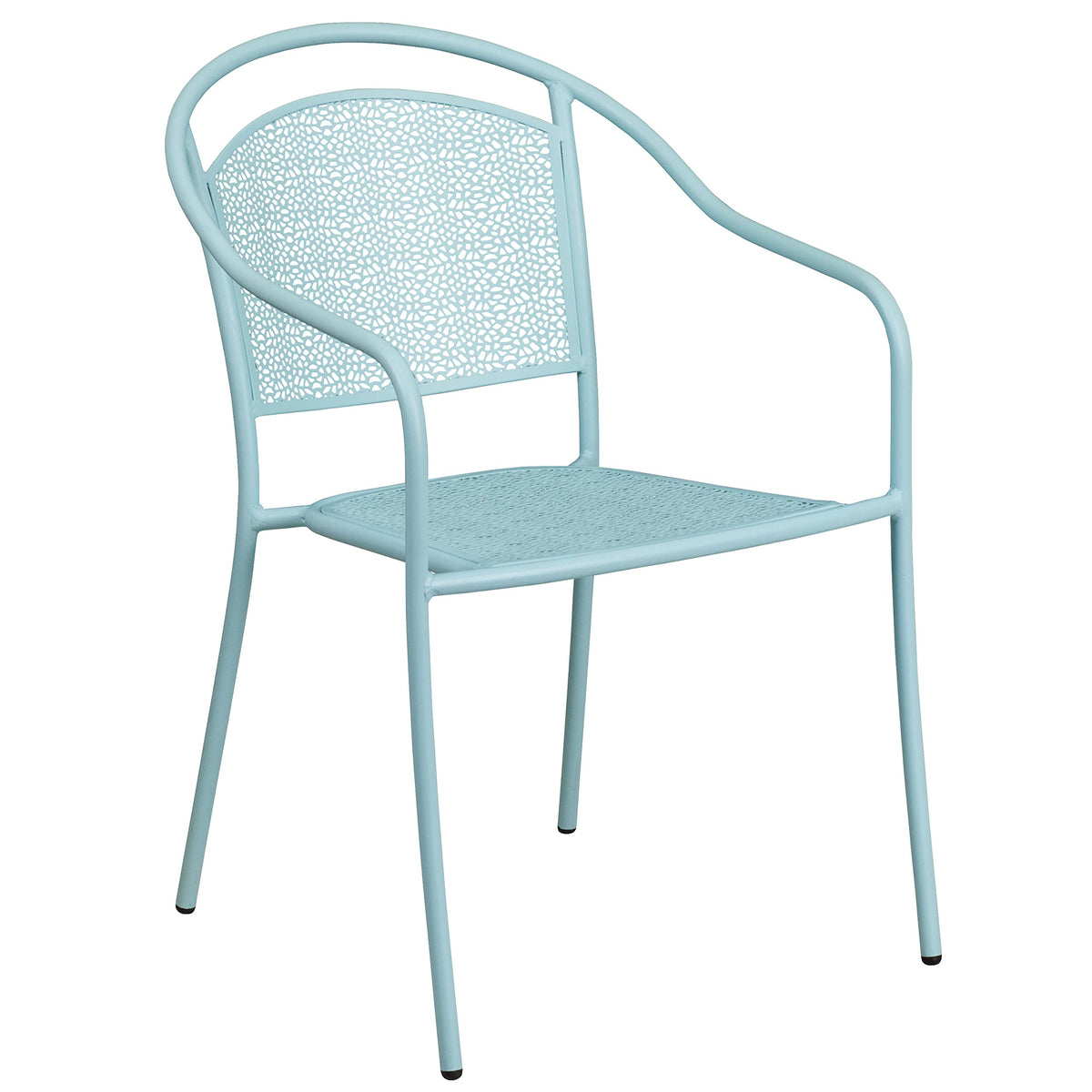 Flash Furniture Sky Blue / 28" / 4 Round Chairs + Square Table Dining Sets