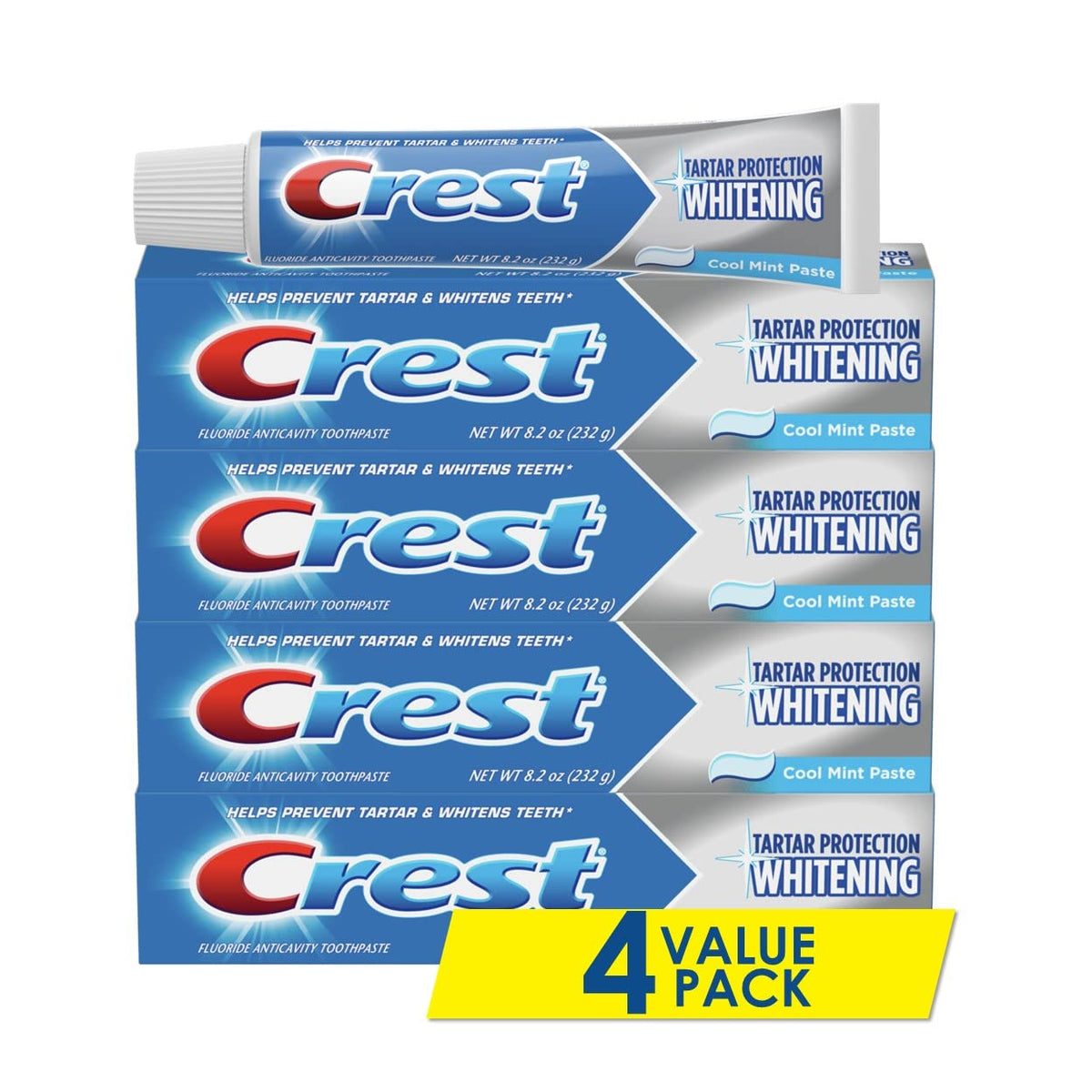 Crest Cool Mint / 8.2 Ounce (Pack of 4) / 4 Toothpaste