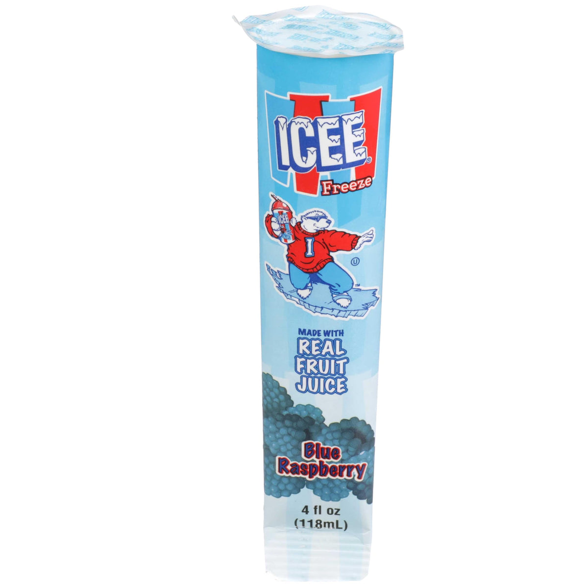 Blue Raspberry Squeeze Up Tubes by Icee – 4.0 Ounce (Pack of 24), Pack of 24