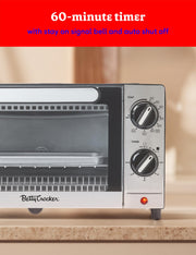 Betty Crocker Black/Silver / 2-Slice / 0.3 cubic_feet Toaster Ovens