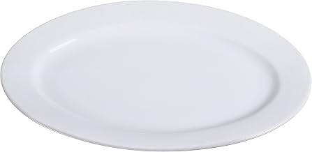 Yanco AC-41 ABCO Platter, 13.75" Length x 10" Width, Porcelain, Super White Color, Pack of 12