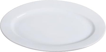 Yanco AC-41 ABCO Platter, 13.75" Length x 10" Width, Porcelain, Super White Color, Pack of 12