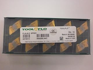 10pc) ToolFlo FLA 4L6 GP50 Top Notch Carbide Acme Threading Inserts NA 4L6 GP50C Tool Flo