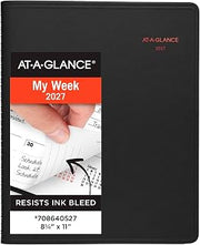 AT-A-GLANCE 800 Range 2027 Weekly Monthly Planner, Large, Black, 8 1/4" x 11"