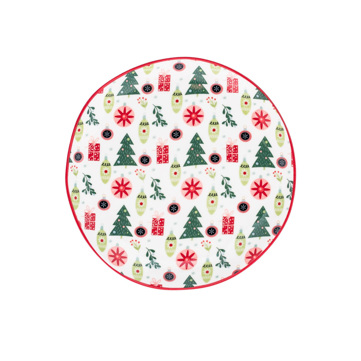 10 Strawberry Street Retro Bauble White / 6" / Retro Appetizer Plates