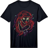 Disney The Little Mermaid Neon Ariel Portrait Performance T-Shirt