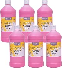 Rock Paint Handy Art Little Masters Washable Tempera Paint, Pink, 32oz., 6/Pack (RPC213722-6)