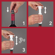 Wine Saver Preserver Pump and Stopper White by Vacu Vin – White,Grey,Red