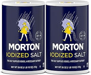 Morton Salt Iodized, All-Purpose Iodized Salt, 26 oz, 2-Pack