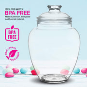 128-Ounce Candy & Cookie Jar with Lid by Modern Innovations – 128 oz, 128.0 ounces, Acrylic, Clear, Model 2544-XL