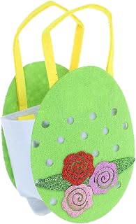 BESPORTBLE Easter Egg Tote Bag, Non Woven Green Storage Bag | Portable Design, Rational Capacity, for Chocolates, Party Use, Lightweight Carry Handle