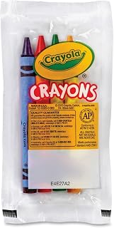 Crayola cello crayons, assorted colors (red, blue, yellow, green), 4 per pack, 360 packs