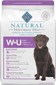 Blue Buffalo Natural Veterinary Diet W+U Chicken Dry Dog Food, 22 lb