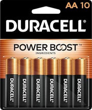 DURACELL Coppertop AA Batteries, 10 Count, 12-Year Shelf Life, Long-lasting
