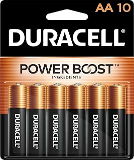 DURACELL Coppertop AA Batteries, 10 Count, 12-Year Shelf Life, Long-lasting