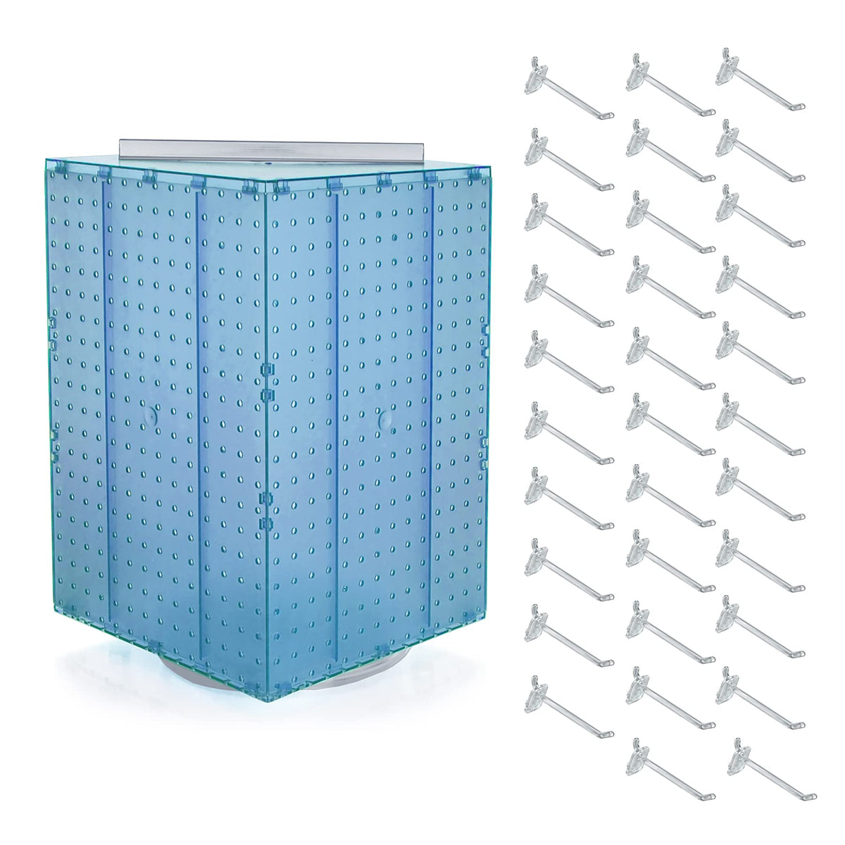 Azar Displays Pegboard + Hooks / Blue / 14 inches (W) x 14 inches (D) x 21 inches (H) Panels & Units