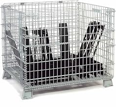 Global Industrial Wire Mesh Folding Open-Top Container, 33.8 Cu. Ft. Cap