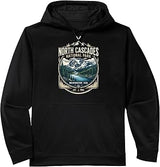 North Cascades National Park Washington USA Vintage Badge Performance Hoodie