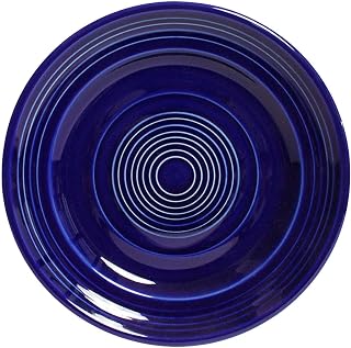 Tuxton China CCA-104 Plate, 10-1/2" Diameter, Round, Wide Rim, Microwave and Dishwasher Safe, Oven Proof, Fully Vitrified, Ceramic, Concentrix, Cobalt, Pack of 12