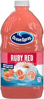 Ocean Spray Ruby Red Grapefruit Juice Drink, 64 Fl Oz Bottle (Pack of 8)