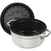 Cast Iron Round Cocotte 26 cm White Truffle by STAUB – 5.5-quart, 5.5 quarts, Cast Iron, white truffle, Model 40501-413