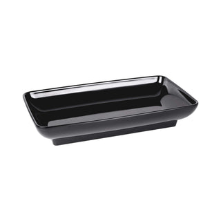 14" x 8" Black Rectangular Heavy-Duty Melamine Plastic Serving Platter by Elite Global Solutions – 14" x 8", 2.5 quarts, Melamine, Black, Model M85145-B