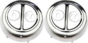 Fluidmaster Dual Flush Toilet Button (Pack of 2), Chrome, Metal, 800P-001