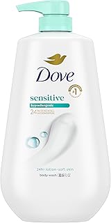 Dove Sensitive Skin Body Wash, 24hr Lotion-Soft Skin, 30.6 oz