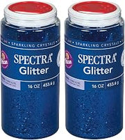 SPECTRA Glitter, Blue, 1 lb. Per Jar, 2 Jars