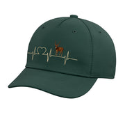 Chital Axis Deer Heartbeat Axis Deer Adjustable Printed Baseball Hat by Chital Axis Deer Lovers Shop – Cotton, Dark Green