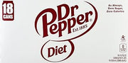Dr Pepper Diet Cola, 18 Pack, 12 Fl Oz Cans