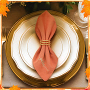 Mindsoft Cloth Napkins, 12 Pack 17.7 Inch Cotton, Rust Red