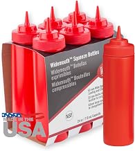 TableCraft Products C12463K Widemouth, 24 oz./710 mL, Red (Pack of 6)